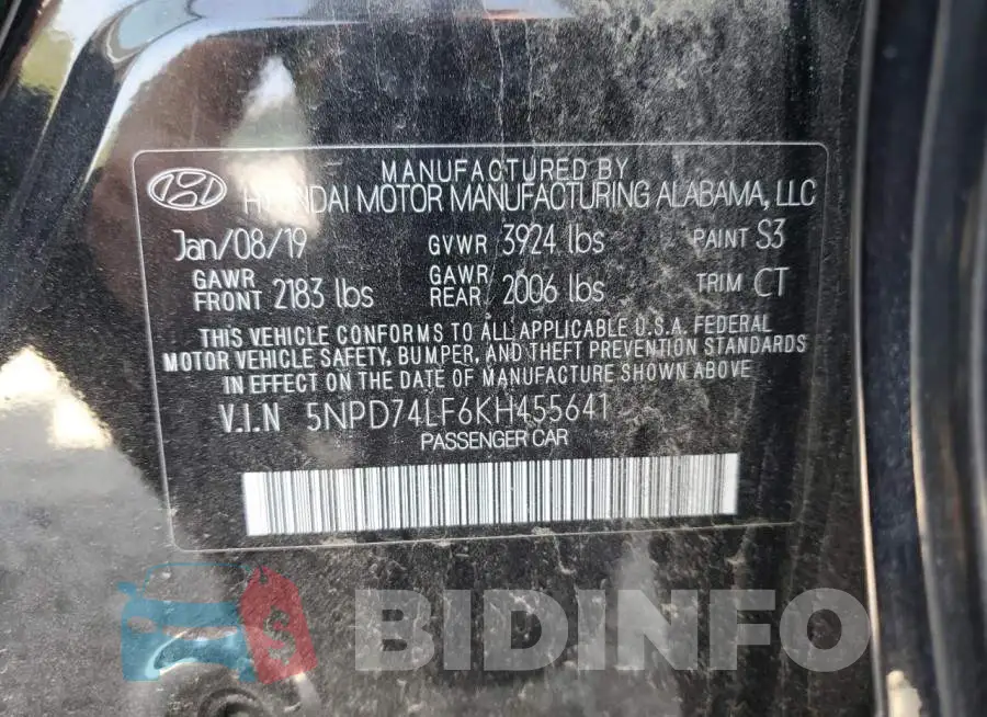 5NPD74LF6KH455641 Photo# 13