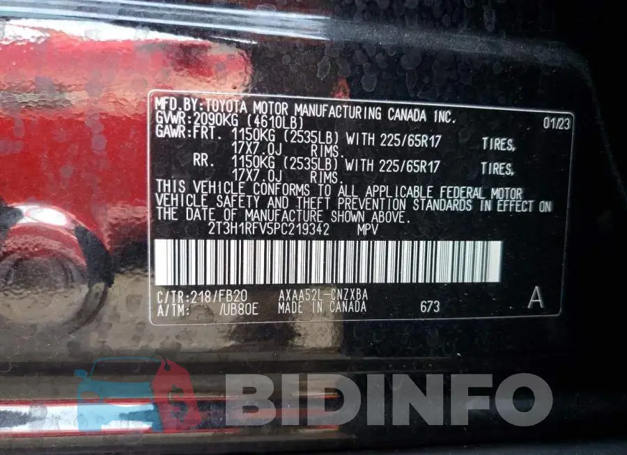 2T3H1RFV5PC219342 Photo# 12