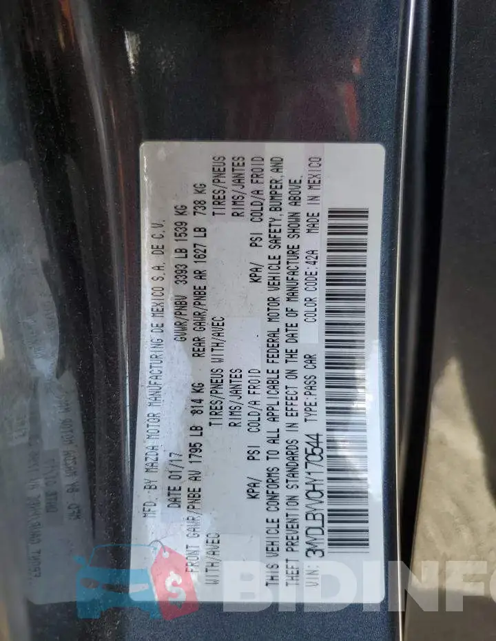 3MYDLBYV0HY170544 Photo# 12