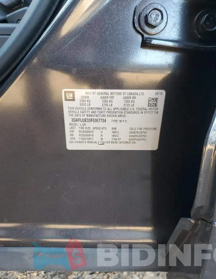 2GKFLUE33F6367734 Photo# 12