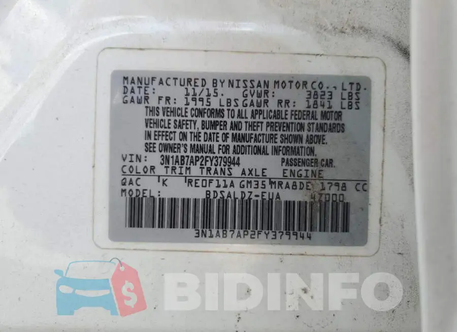 3N1AB7AP2FY379944 Photo# 12