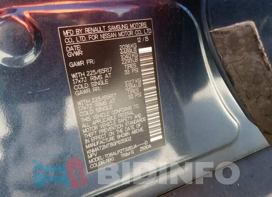 KNMAT2MT8GP631902 Photo# 12