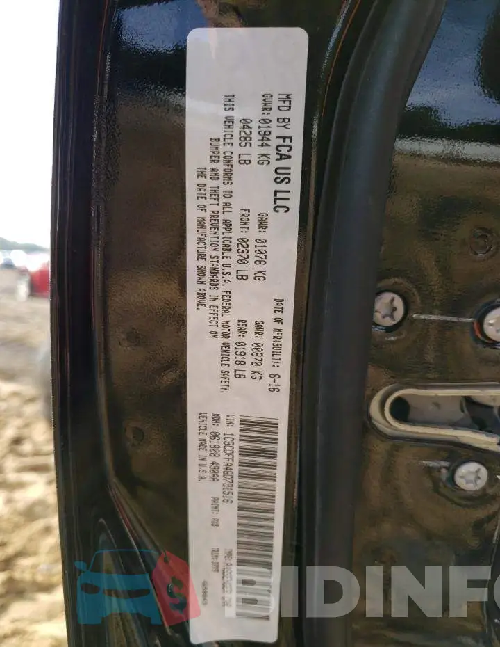 1C3CDFFA4GD791516 Photo# 12