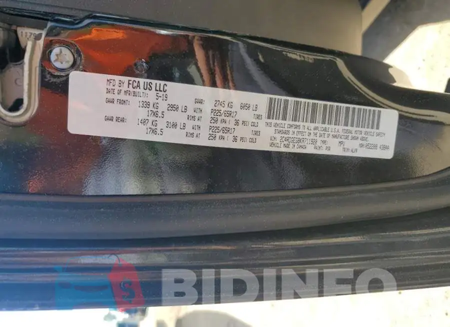 2C4RDGEG8KR711920 Photo# 14