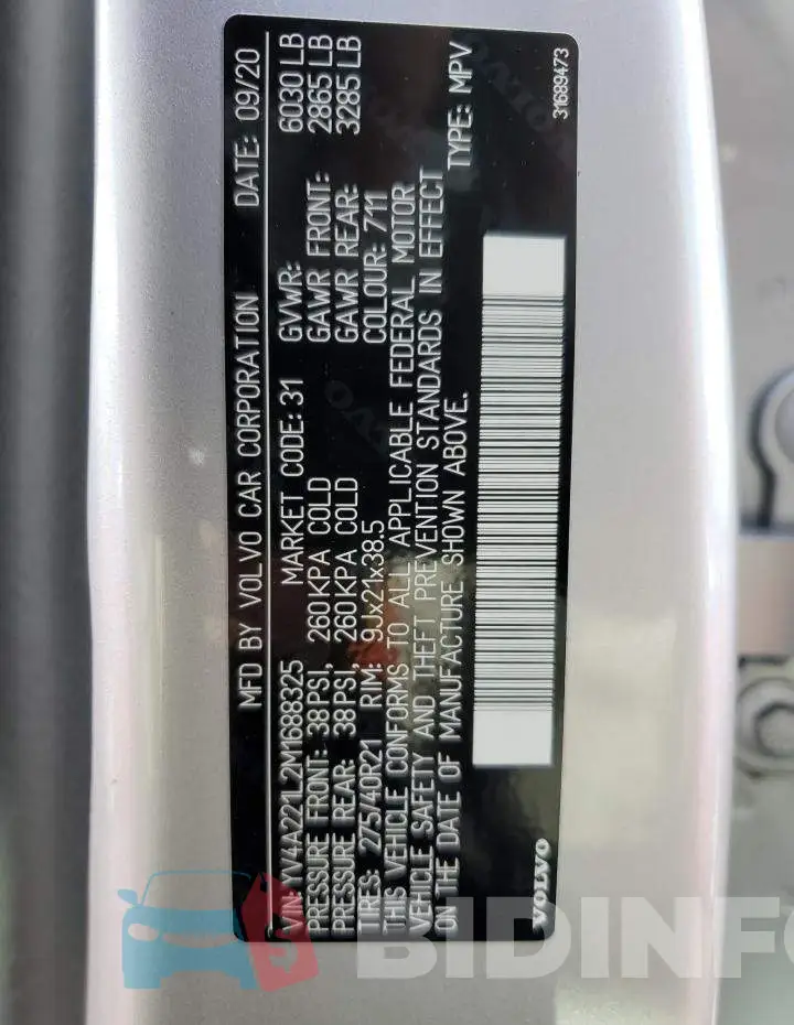 YV4A221L2M1688325 Photo# 14