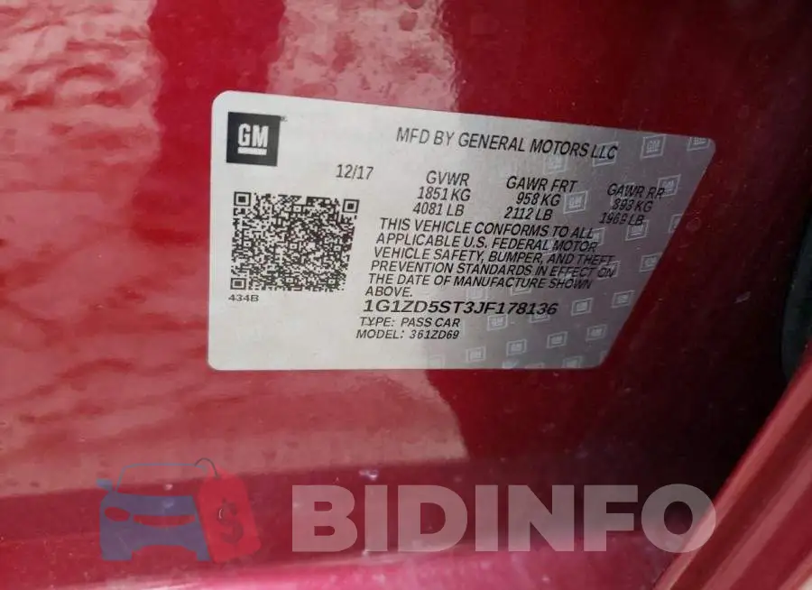 1G1ZD5ST3JF178136 Photo# 12