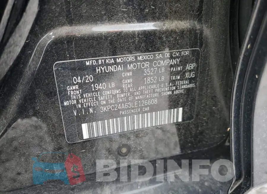 3KPC24A63LE126608 Photo# 12