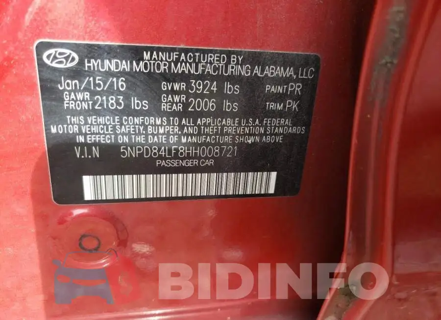 5NPD84LF8HH008721 Photo# 12