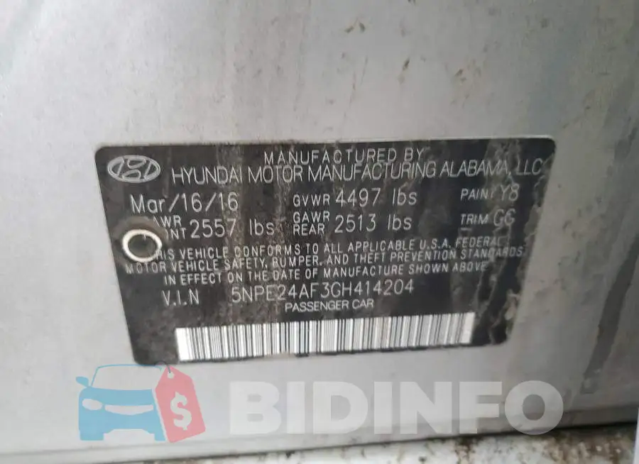 5NPE24AF3GH414204 Photo# 12