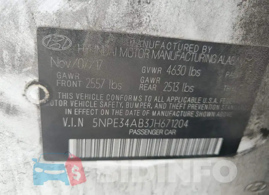 5NPE34AB3JH671204 Photo# 12