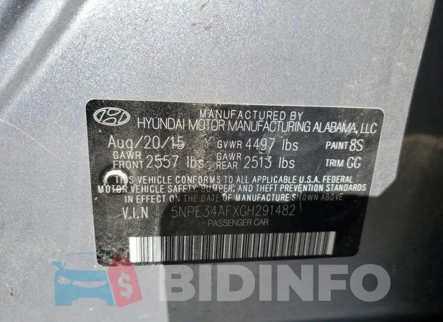 5NPE34AFXGH291482 Photo# 12