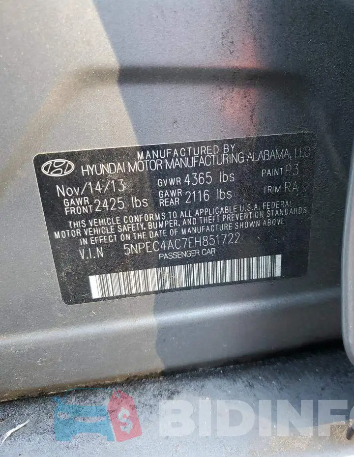 5NPEC4AC7EH851722 Photo# 12