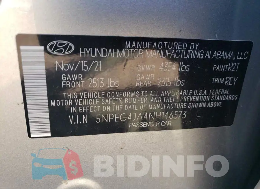 5NPEG4JA4NH146573 Photo# 13