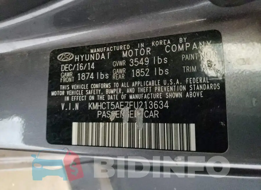 KMHCT5AE7FU213634 Photo# 12