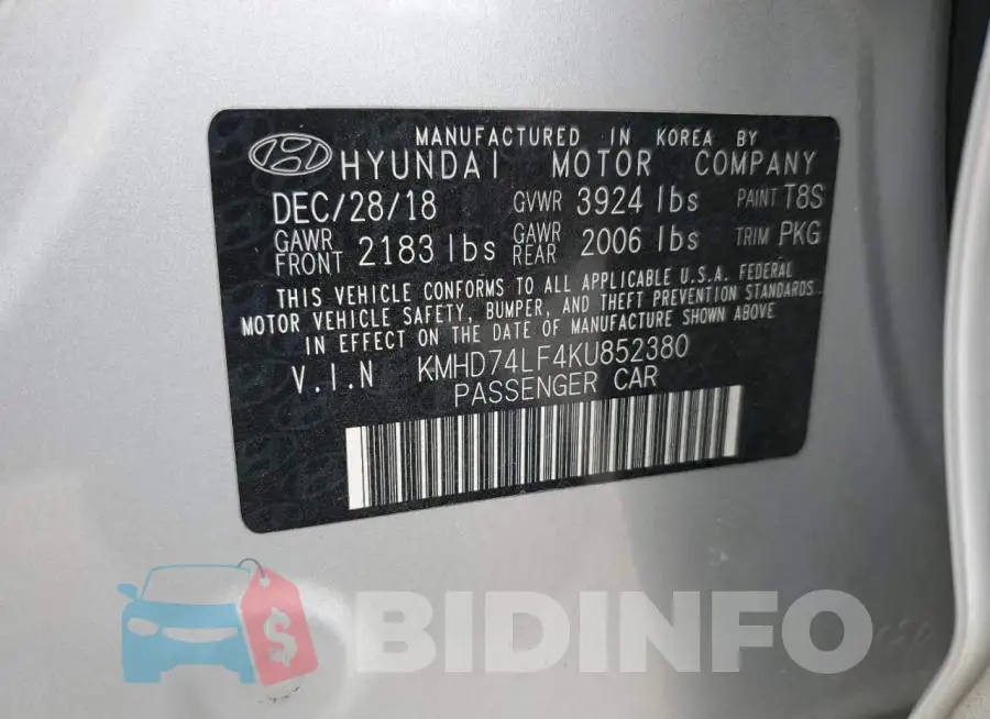 KMHD74LF4KU852380 Photo# 12