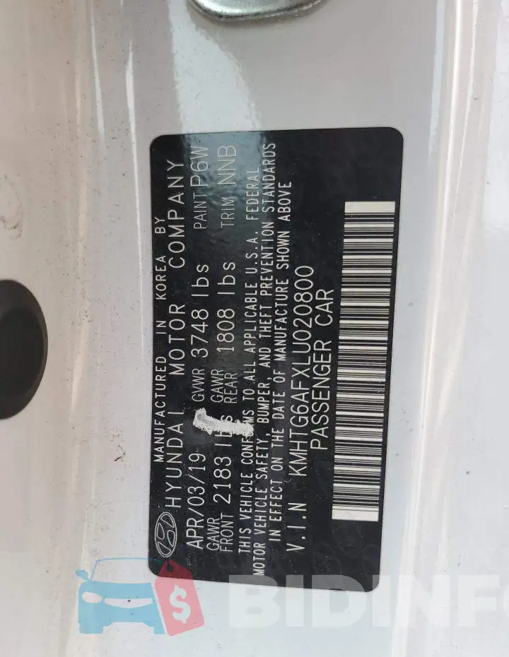 KMHTG6AFXLU020800 Photo# 12