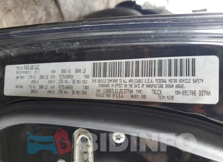 1C6RR7LG1JS137704 Photo# 12
