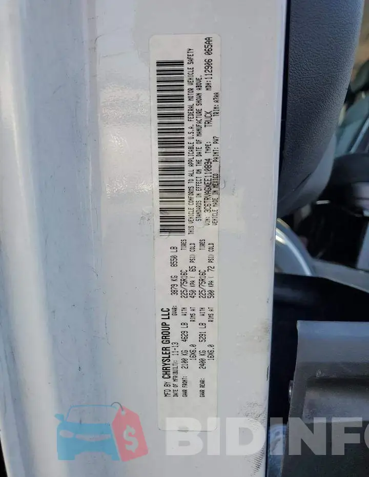 3C6TRVAGXEE110894 Photo# 13