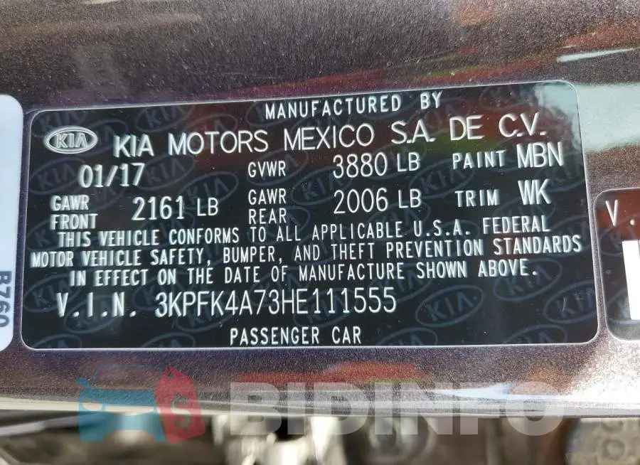 3KPFK4A73HE111555 Photo# 12