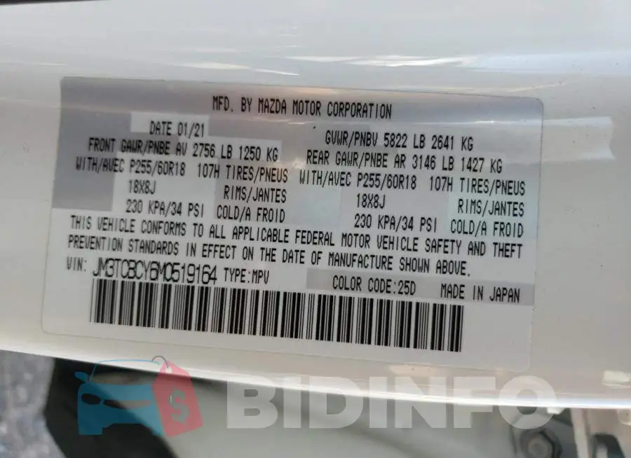JM3TCBCY6M0519164 Photo# 13