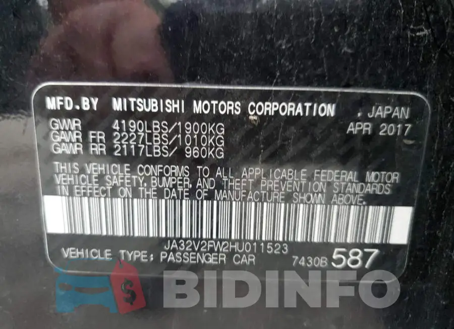 JA32V2FW2HU011523 Photo# 12