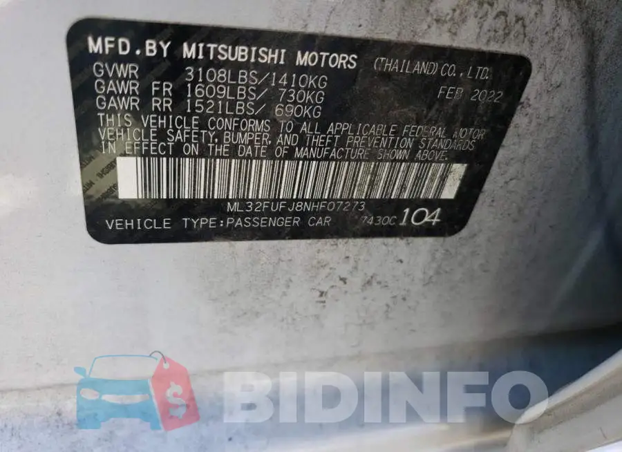 ML32FUFJ8NHF07273 Photo# 12