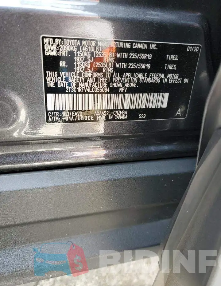 2T3C1RFV4LC055084 Photo# 14