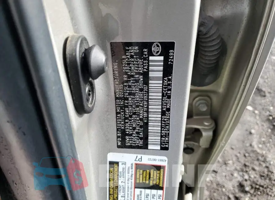 4T1BF1FK9FU927307 Photo# 13