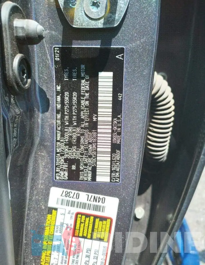 5TDCY5B10MS183881 Photo# 13