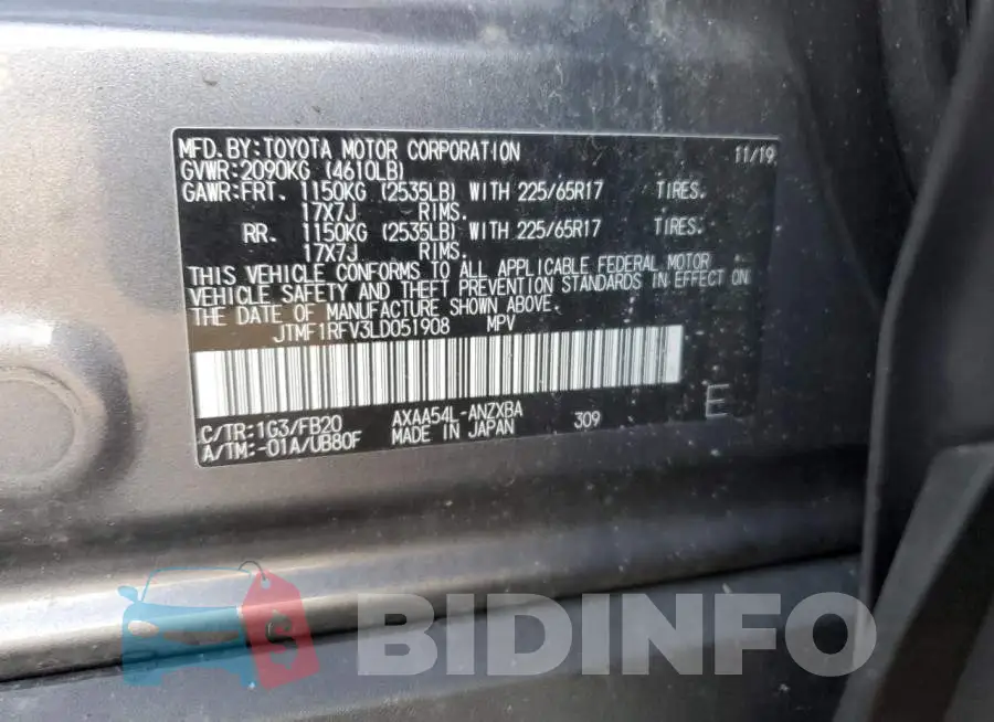 JTMF1RFV3LD051908 Photo# 13
