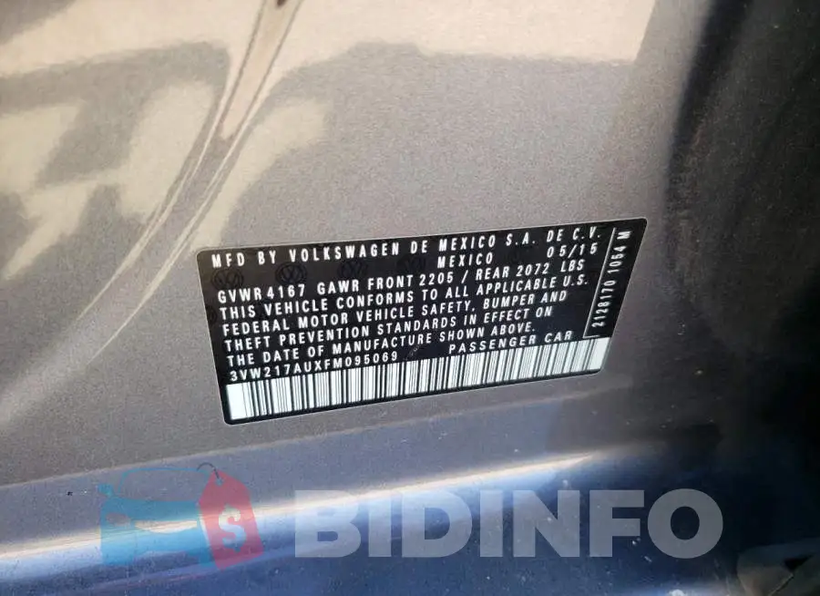 3VW217AUXFM095069 Photo# 12