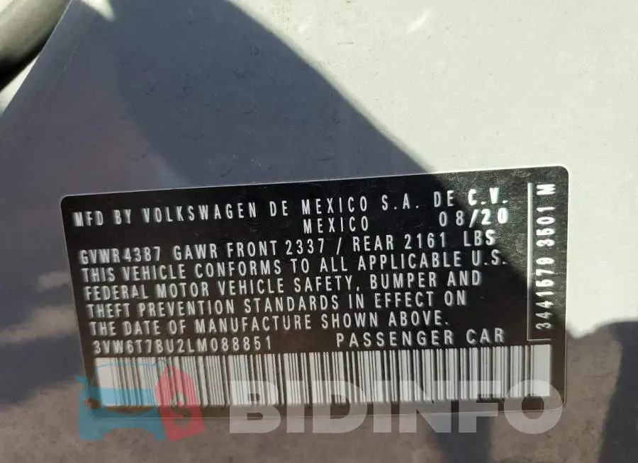 3VW6T7BU2LM088851 Photo# 12