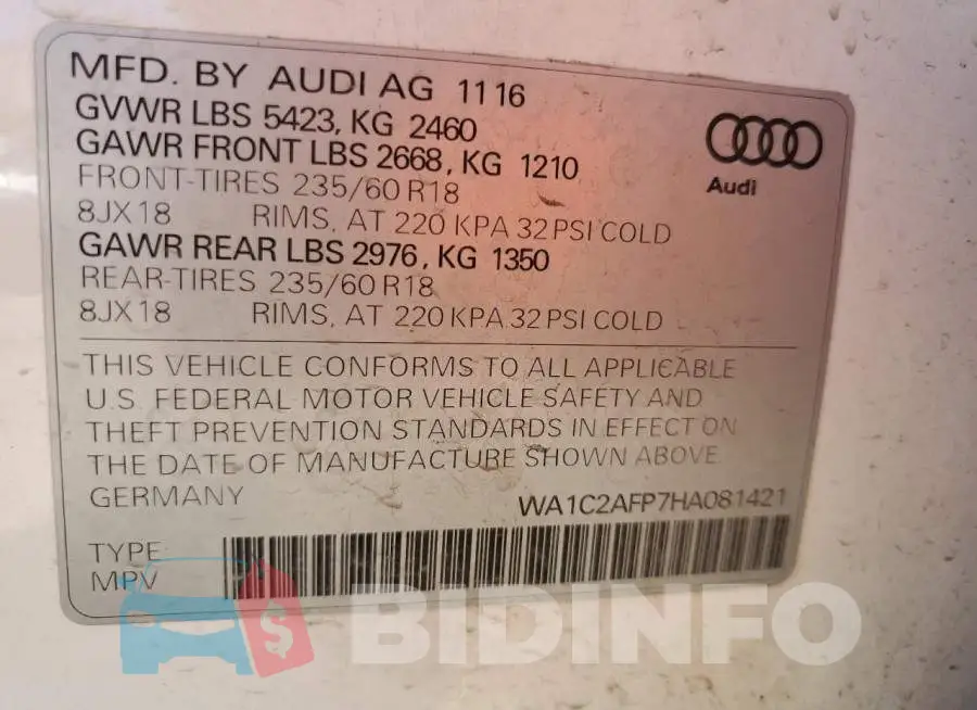 WA1C2AFP7HA081421 Photo# 14