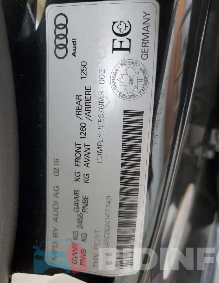 WAUFGAFC0GN147149 Photo# 12