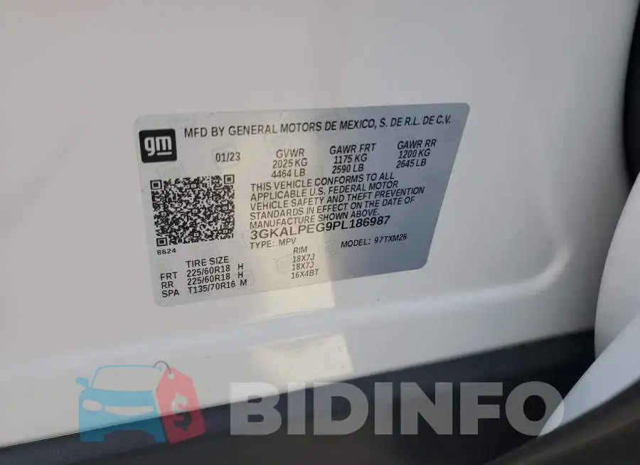 3GKALPEG9PL186987 Photo# 13