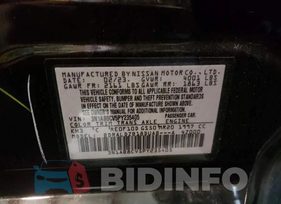 3N1AB8CV5PY235405 Photo# 12