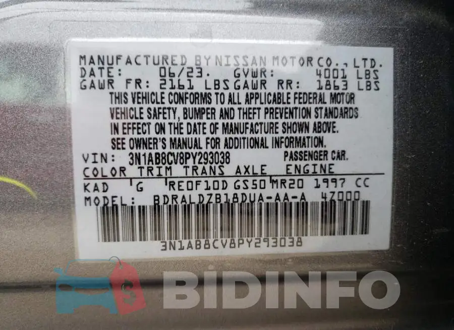 3N1AB8CV8PY293038 Photo# 12