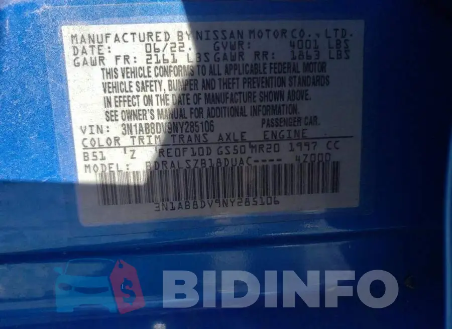 3N1AB8DV9NY285106 Photo# 13