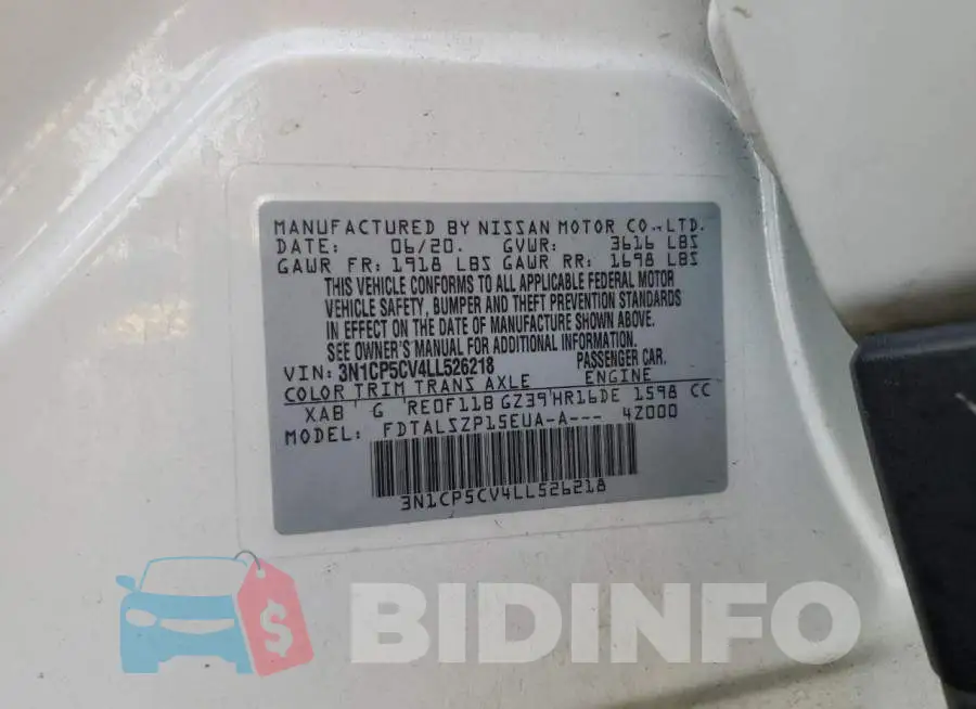 3N1CP5CV4LL526218 Photo# 13