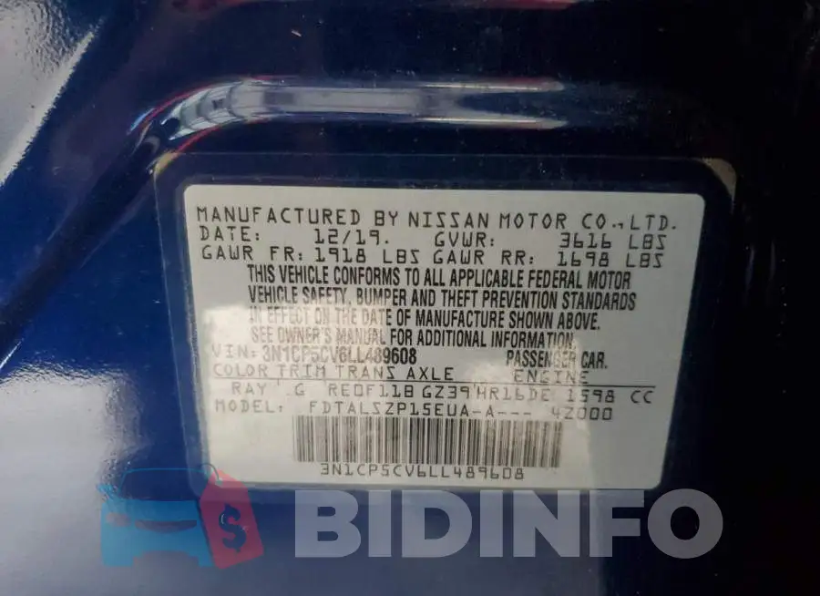 3N1CP5CV6LL489608 Photo# 12