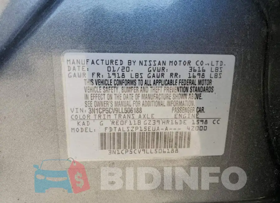 3N1CP5CV9LL506188 Photo# 13