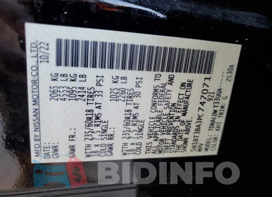 5N1BT3BA3PC747071 Photo# 12