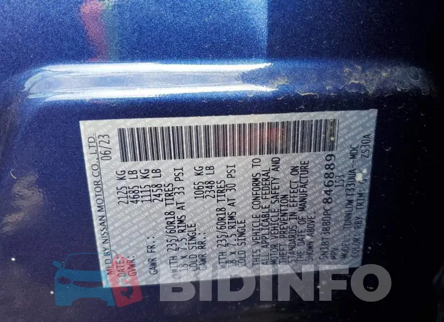 5N1BT3BB0PC846889 Photo# 13