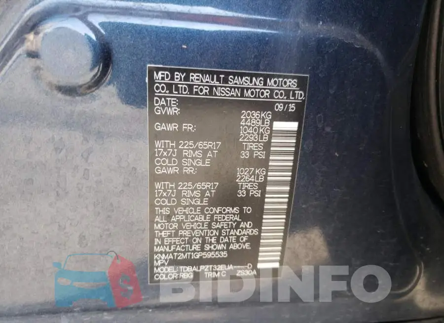 KNMAT2MT1GP595535 Photo# 13