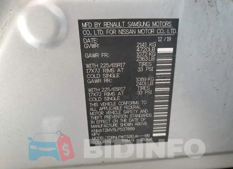 KNMAT2MV5LP537889 Photo# 13