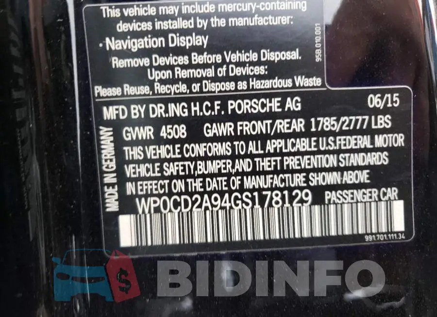WP0CD2A94GS178129 Photo# 12