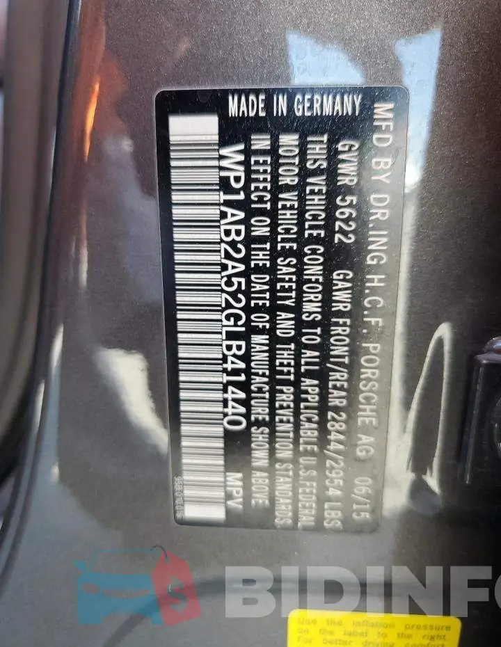 WP1AB2A52GLB41440 Photo# 13