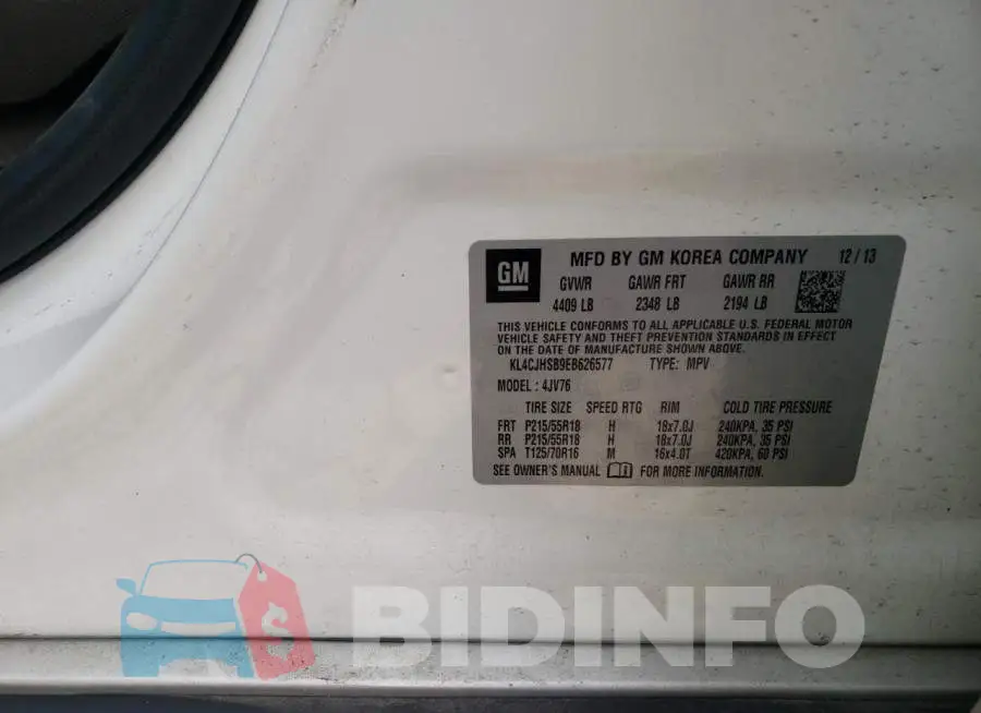 KL4CJHSB9EB626577 Photo# 13