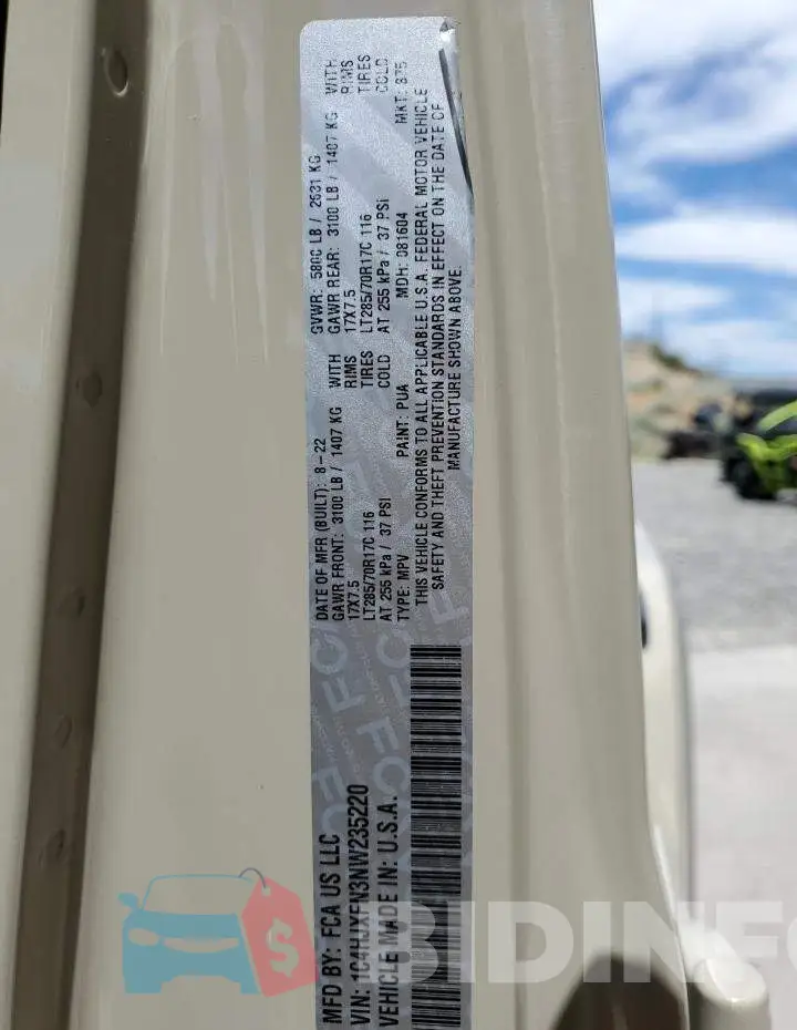 1C4HJXFN3NW235220 Photo# 13