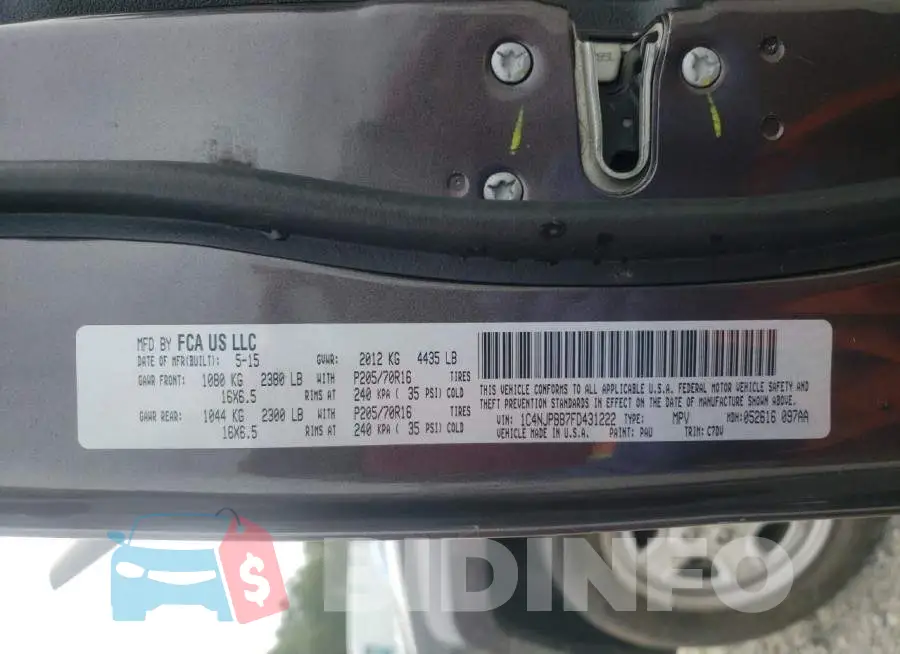 1C4NJPBB7FD431222 Photo# 13